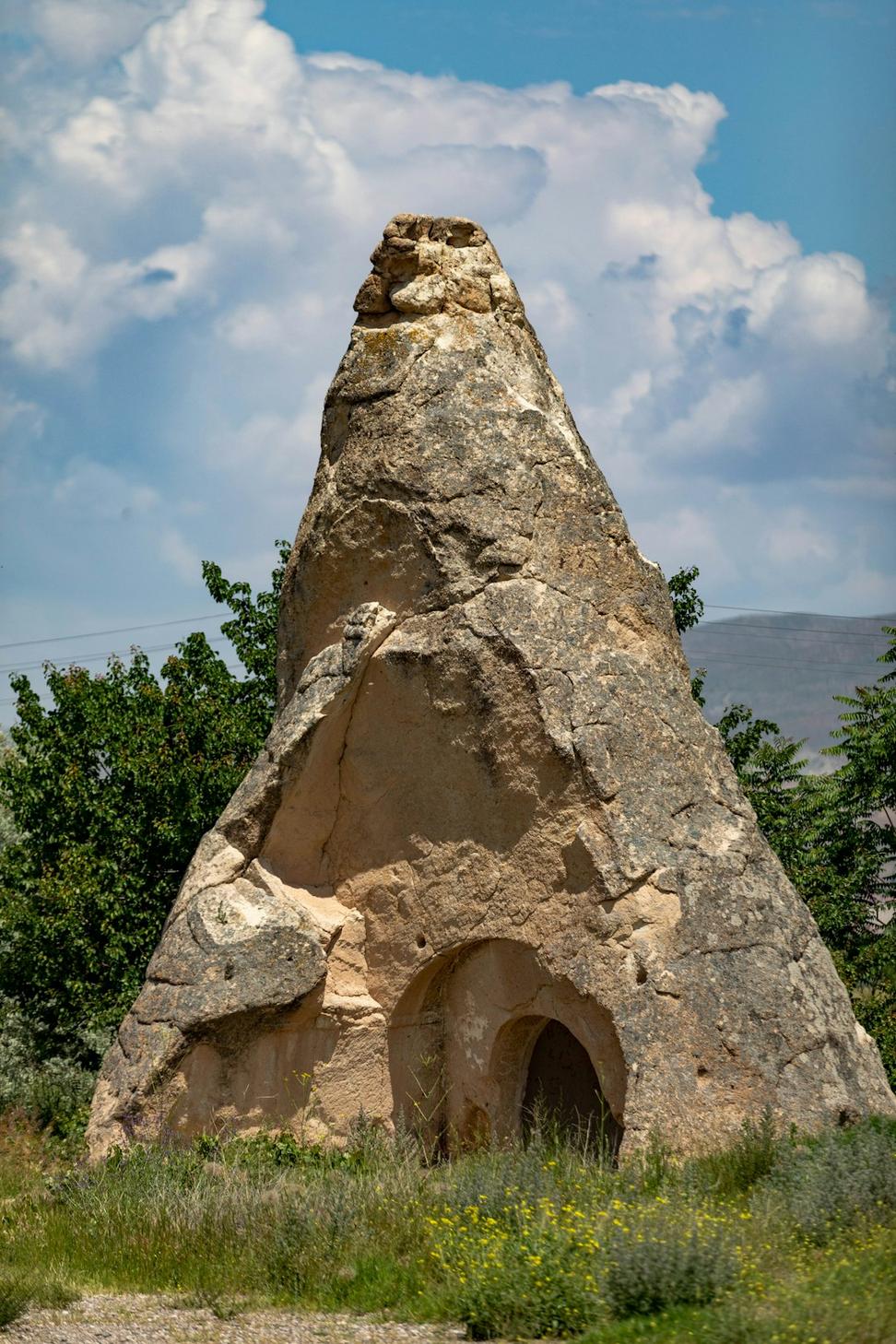 Craftsman working on stone detail